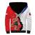 Chile Lapageria Rosea Sherpa Hoodie With Flag Color - Wonder Print Shop