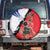 Chile Lapageria Rosea Spare Tire Cover With Flag Color - Wonder Print Shop