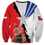 Chile Lapageria Rosea Sweatshirt With Flag Color - Wonder Print Shop