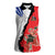 Chile Lapageria Rosea Women Sleeveless Polo Shirt With Flag Color - Wonder Print Shop