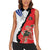 Chile Lapageria Rosea Women Sleeveless Polo Shirt With Flag Color - Wonder Print Shop