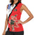 Chile Lapageria Rosea Women Sleeveless Polo Shirt With Flag Color - Wonder Print Shop