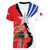 Chile Lapageria Rosea Women V-Neck T-Shirt With Flag Color - Wonder Print Shop