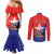 Chile Coat Of Arms Couples Matching Mermaid Dress and Long Sleeve Button Shirt With Flag Style