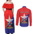 Chile Coat Of Arms Couples Matching Off Shoulder Maxi Dress and Long Sleeve Button Shirt With Flag Style - Wonder Print Shop