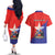 Chile Coat Of Arms Couples Matching Off The Shoulder Long Sleeve Dress and Hawaiian Shirt With Flag Style - Wonder Print Shop