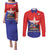 Chile Coat Of Arms Couples Matching Puletasi and Long Sleeve Button Shirt With Flag Style - Wonder Print Shop