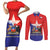 Chile Coat Of Arms Couples Matching Short Sleeve Bodycon Dress and Long Sleeve Button Shirt With Flag Style - Wonder Print Shop