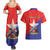 Chile Coat Of Arms Couples Matching Summer Maxi Dress and Hawaiian Shirt With Flag Style - Wonder Print Shop