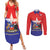 Chile Coat Of Arms Couples Matching Summer Maxi Dress and Long Sleeve Button Shirt With Flag Style - Wonder Print Shop