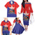 Chile Coat Of Arms Family Matching Off The Shoulder Long Sleeve Dress and Hawaiian Shirt With Flag Style - Wonder Print Shop