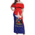 Chile Coat Of Arms Family Matching Off Shoulder Maxi Dress and Hawaiian Shirt With Flag Style - Wonder Print Shop