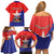 Chile Coat Of Arms Family Matching Off Shoulder Short Dress and Hawaiian Shirt With Flag Style - Wonder Print Shop