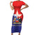 Chile Coat Of Arms Family Matching Short Sleeve Bodycon Dress and Hawaiian Shirt With Flag Style - Wonder Print Shop