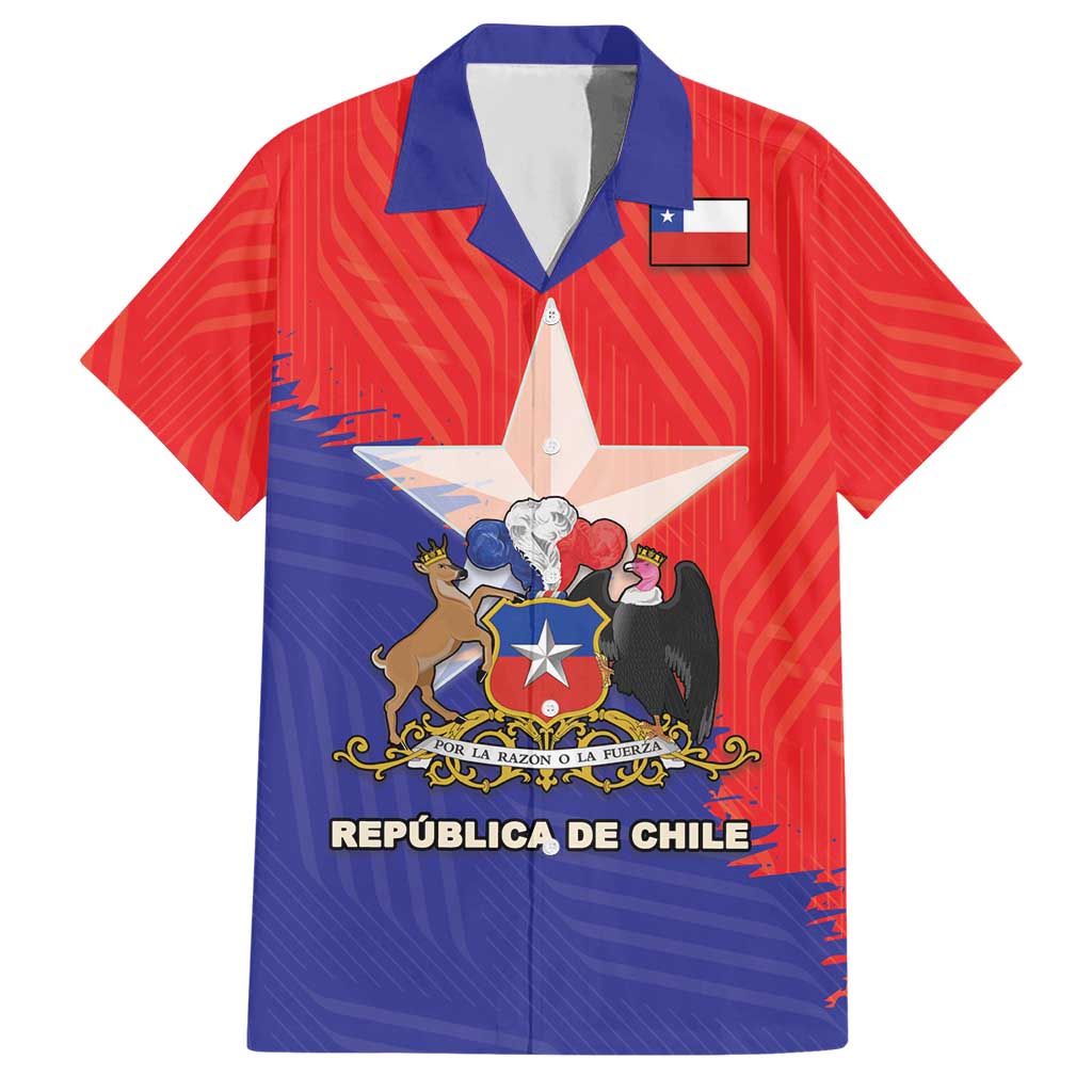 Chile Coat Of Arms Hawaiian Shirt With Flag Style - Wonder Print Shop