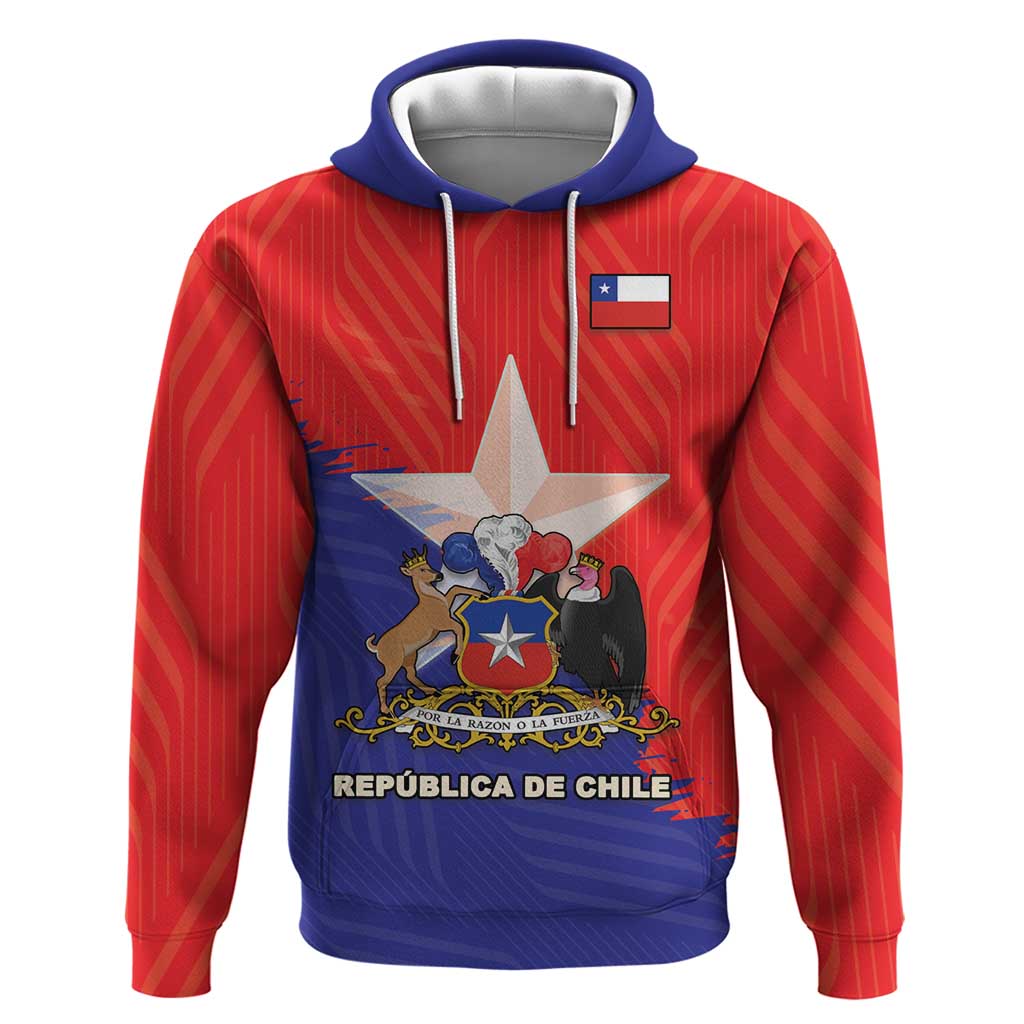 Chile Coat Of Arms Hoodie With Flag Style - Wonder Print Shop