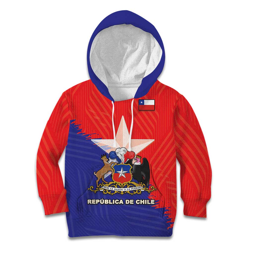 Chile Coat Of Arms Kid Hoodie With Flag Style - Wonder Print Shop