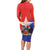 Chile Coat Of Arms Long Sleeve Bodycon Dress With Flag Style - Wonder Print Shop