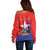 Chile Coat Of Arms Off Shoulder Sweater With Flag Style - Wonder Print Shop