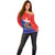 Chile Coat Of Arms Off Shoulder Sweater With Flag Style - Wonder Print Shop