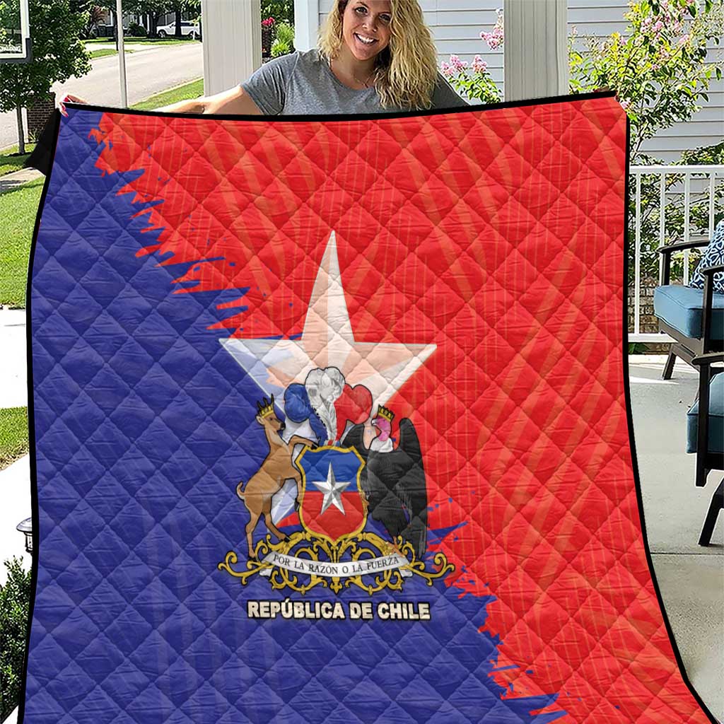 Chile Coat Of Arms Quilt With Flag Style