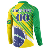 Back of Brazil flag sweatshirt with YOUR TEXT, large 00, Independence graphic