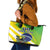 Custom Brazil Independence Day Leather Tote Bag Toco Toucan Ordem e Progresso