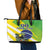 Custom Brazil Independence Day Leather Tote Bag Toco Toucan Ordem e Progresso