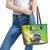 Custom Brazil Independence Day Leather Tote Bag Toco Toucan Ordem e Progresso