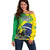 Custom Brazil Independence Day Off Shoulder Sweater Toco Toucan Ordem e Progresso - Wonder Print Shop