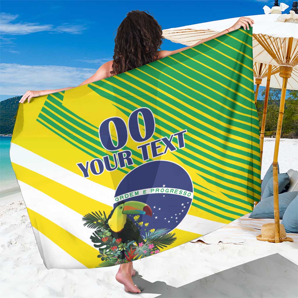 Custom Brazil Independence Day Sarong Toco Toucan Ordem e Progresso - Wonder Print Shop