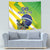 Custom Brazil Independence Day Tapestry Toco Toucan Ordem e Progresso