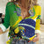 Custom Brazil Independence Day Women Casual Shirt Toco Toucan Ordem e Progresso