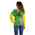 Custom Brazil Happy Independence Day Off Shoulder Sweater Cristo Redentor Flag Style - Wonder Print Shop