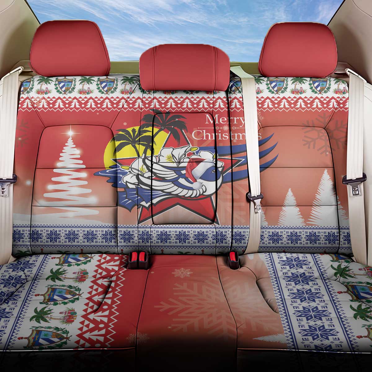 Cuba Cuban Trogon Christmas Back Car Seat Cover Patria o Muerte Venceremos - Wonder Print Shop