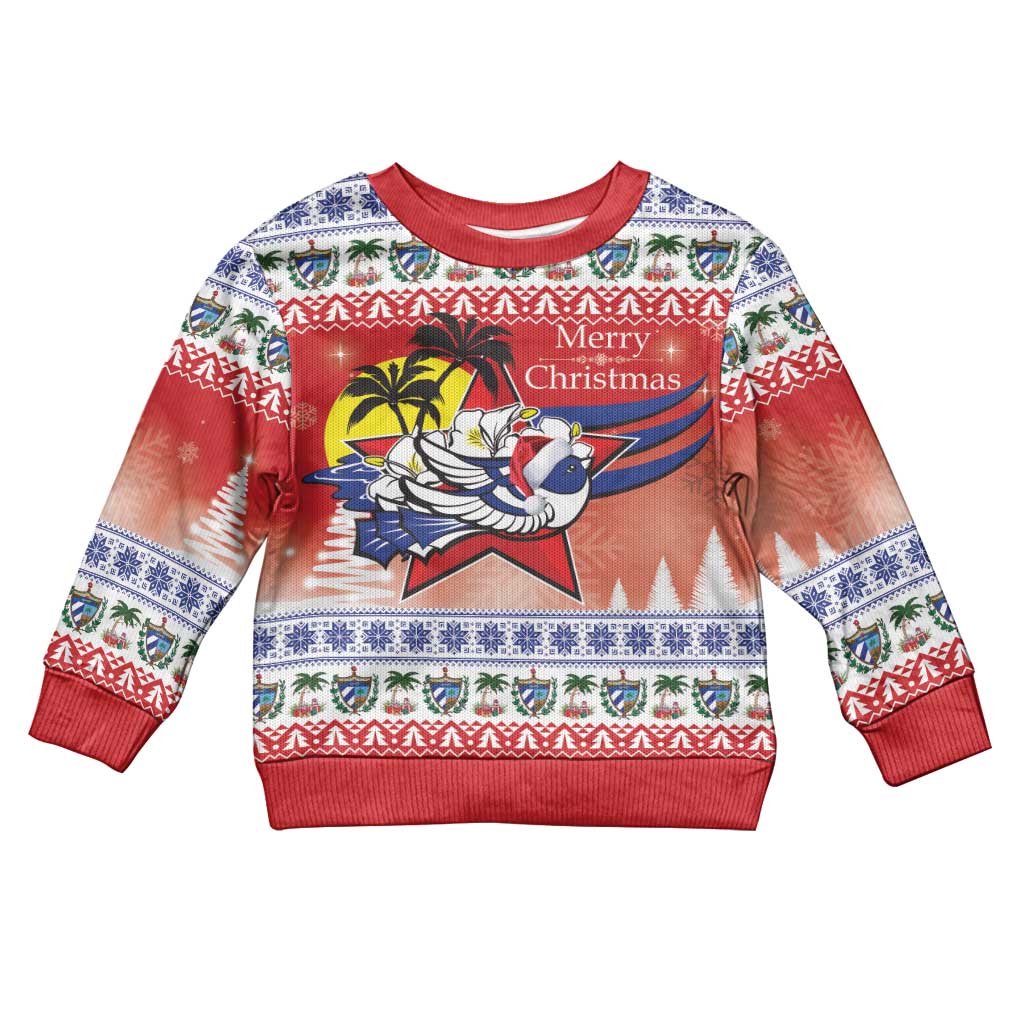 Cuba Cuban Trogon Christmas Kid Ugly Christmas Sweater Patria o Muerte Venceremos - Wonder Print Shop