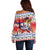 Cuba Cuban Trogon Christmas Off Shoulder Sweater Patria o Muerte Venceremos - Wonder Print Shop