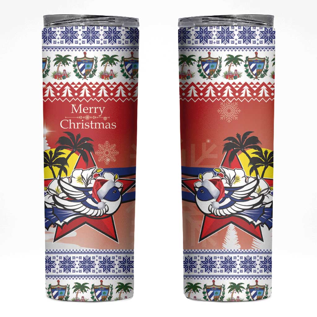 Cuba Cuban Trogon Christmas Skinny Tumbler Patria o Muerte Venceremos - Wonder Print Shop