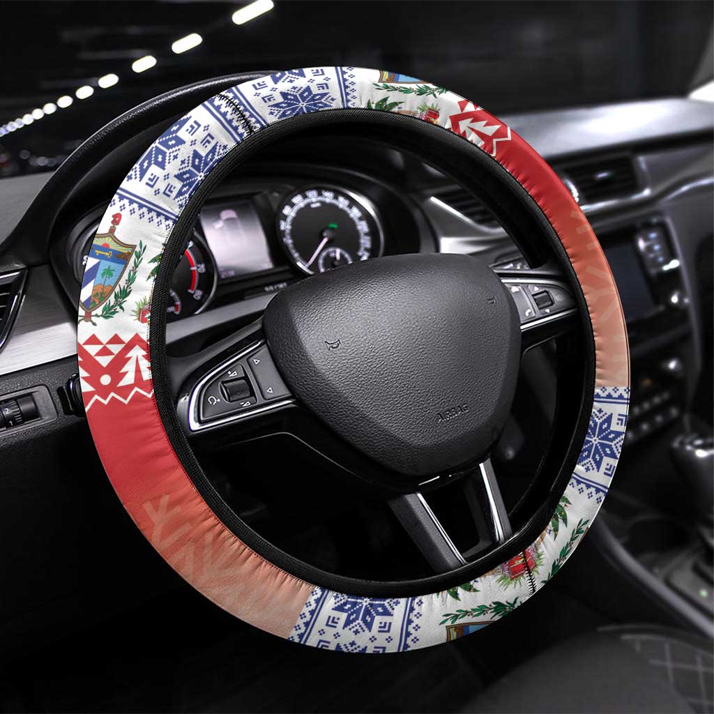 Cuba Cuban Trogon Christmas Steering Wheel Cover Patria o Muerte Venceremos - Wonder Print Shop