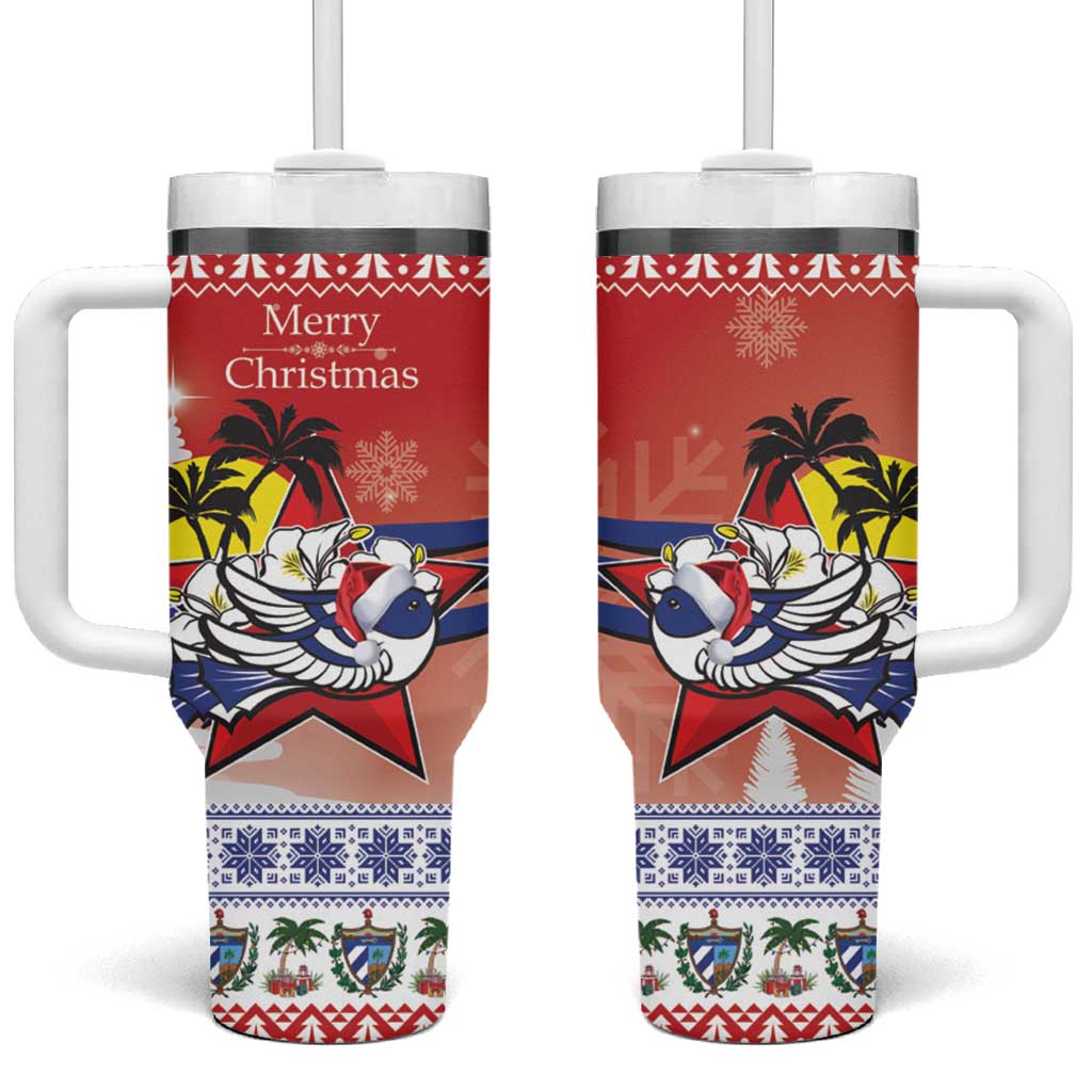 Cuba Cuban Trogon Christmas Tumbler With Handle Patria o Muerte Venceremos - Wonder Print Shop