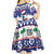 Cuba Christmas Kid Short Sleeve Dress Cuban Trogon Map With Feliz Navidad - Wonder Print Shop