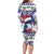 Cuba Christmas Long Sleeve Bodycon Dress Cuban Trogon Map With Feliz Navidad - Wonder Print Shop