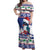 Cuba Christmas Off Shoulder Maxi Dress Cuban Trogon Map With Feliz Navidad - Wonder Print Shop