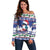 Cuba Christmas Off Shoulder Sweater Cuban Trogon Map With Feliz Navidad - Wonder Print Shop