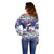 Cuba Christmas Off Shoulder Sweater Cuban Trogon Map With Feliz Navidad - Wonder Print Shop