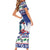 Cuba Christmas Short Sleeve Bodycon Dress Cuban Trogon Map With Feliz Navidad - Wonder Print Shop