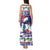 Cuba Christmas Tank Maxi Dress Cuban Trogon Map With Feliz Navidad - Wonder Print Shop