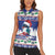 Cuba Christmas Women Sleeveless Polo Shirt Cuban Trogon Map With Feliz Navidad - Wonder Print Shop