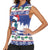 Cuba Christmas Women Sleeveless Polo Shirt Cuban Trogon Map With Feliz Navidad - Wonder Print Shop