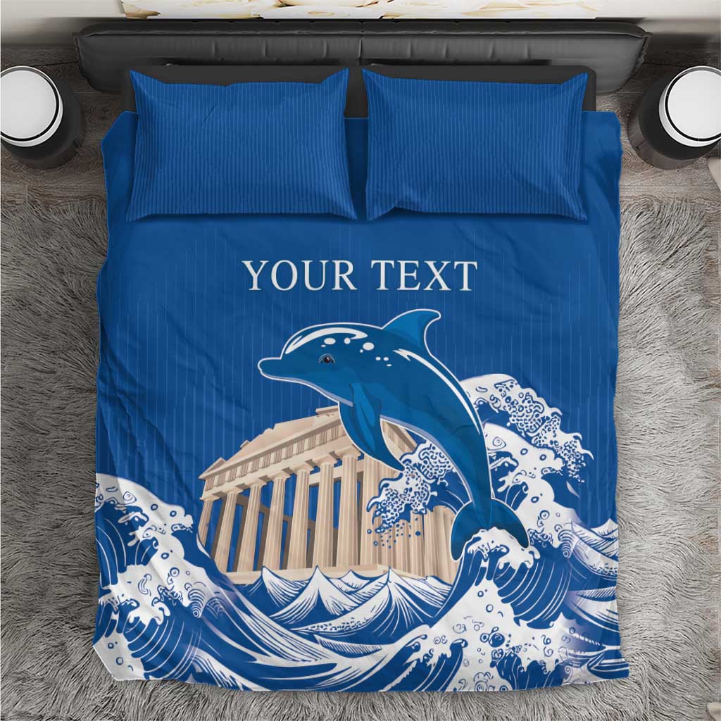 Personalized Greece Independence Day Bedding Set Parthenon Eleftheria i Thanatos